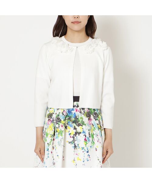 Rose Tiara / ローズティアラ ニット・セーター | オーガンジーフラワーニットカーディガン | 詳細5