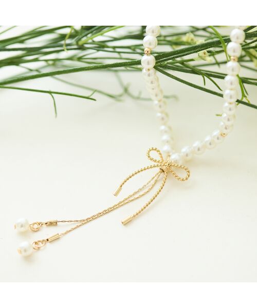 Rose Tiara / ローズティアラ ネックレス・ペンダント・チョーカー | リボンスライド式ネックレス（ゴールド）