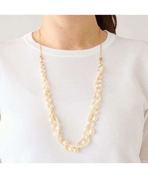 Rose Tiara / ローズティアラ ネックレス・ペンダント・チョーカー | 【2way】ツイストパール調ビーズネックレス | 詳細1