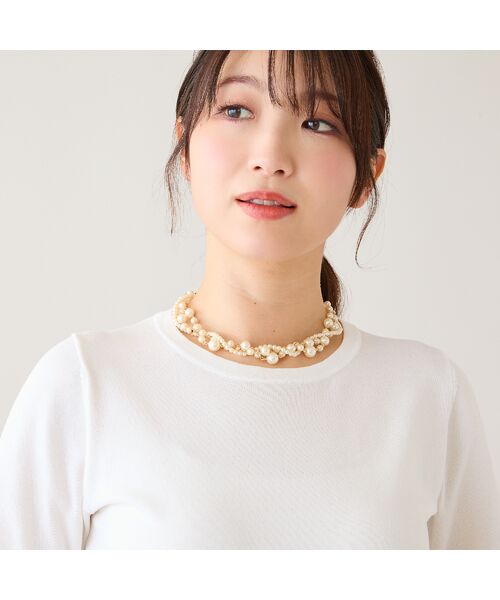 Rose Tiara / ローズティアラ ネックレス・ペンダント・チョーカー | 【2way】ツイストパール調ビーズネックレス | 詳細2