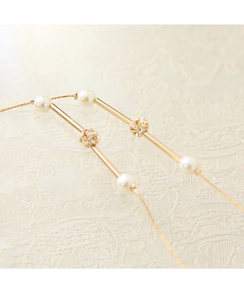 Rose Tiara / ローズティアラ ネックレス・ペンダント・チョーカー | パール調ビーズゴールドシンプルネックレス | 詳細2