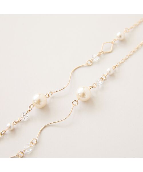 Rose Tiara / ローズティアラ ネックレス・ペンダント・チョーカー | パール調ビーズウエーブネックレス | 詳細1
