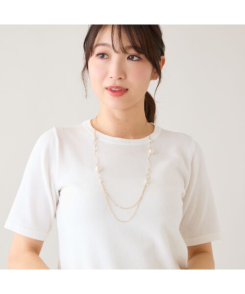 Rose Tiara / ローズティアラ ネックレス・ペンダント・チョーカー | パール調ビーズウエーブネックレス | 詳細3