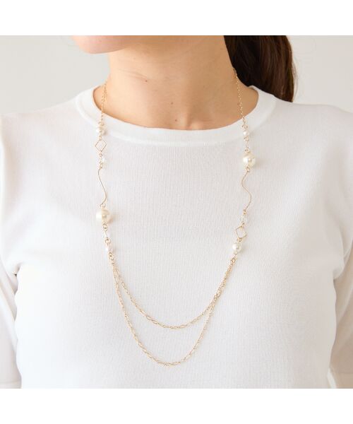 Rose Tiara / ローズティアラ ネックレス・ペンダント・チョーカー | パール調ビーズウエーブネックレス | 詳細4