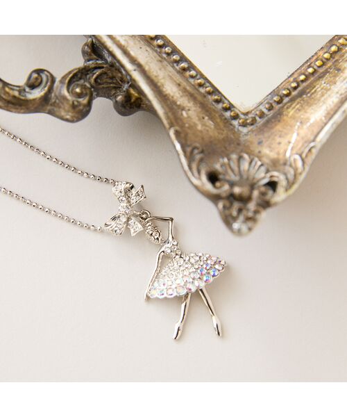 Rose Tiara / ローズティアラ ネックレス・ペンダント・チョーカー | バレリーナドールロングネックレス（シルバー）