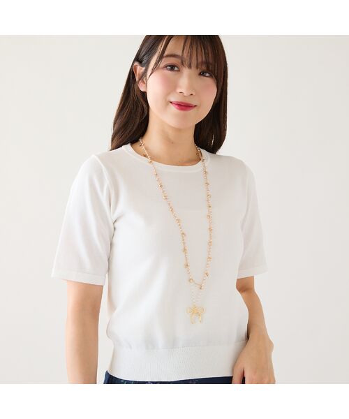 Rose Tiara / ローズティアラ ネックレス・ペンダント・チョーカー | リボン×ハート2連ネックレス | 詳細1