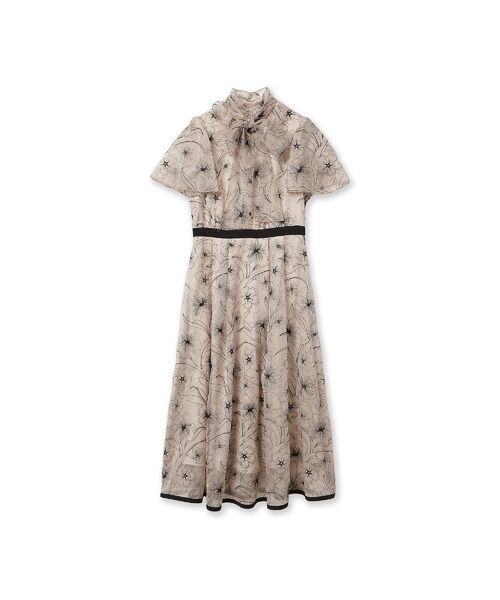 Rose Tiara / ローズティアラ ミニ丈・ひざ丈ワンピース | シアー刺繍バイカラーワンピース | 詳細15