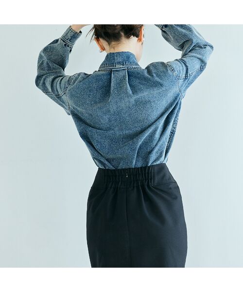 Rose Tiara / ローズティアラ シャツ・ブラウス | ライトデニムカラーステッチブラウス | 詳細12