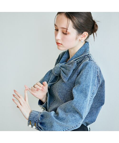 Rose Tiara / ローズティアラ シャツ・ブラウス | ライトデニムカラーステッチブラウス | 詳細5