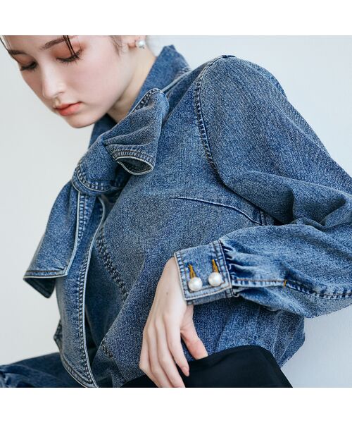 Rose Tiara / ローズティアラ シャツ・ブラウス | ライトデニムカラーステッチブラウス | 詳細8