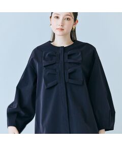 Rose Tiara / ローズティアラ ノーカラージャケット | ダブルリボンジャケット