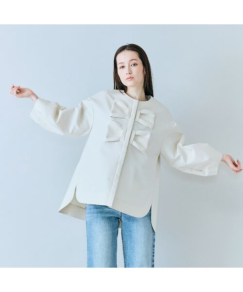 Rose Tiara / ローズティアラ ノーカラージャケット | ダブルリボンジャケット | 詳細1