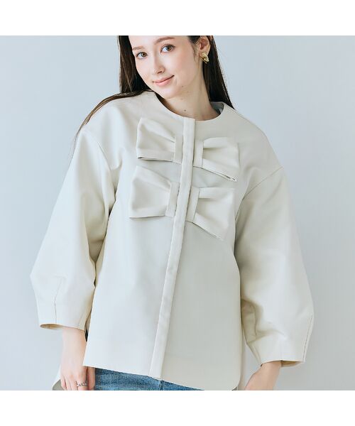 Rose Tiara / ローズティアラ ノーカラージャケット | ダブルリボンジャケット | 詳細2