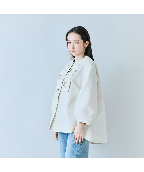 Rose Tiara / ローズティアラ ノーカラージャケット | ダブルリボンジャケット | 詳細3