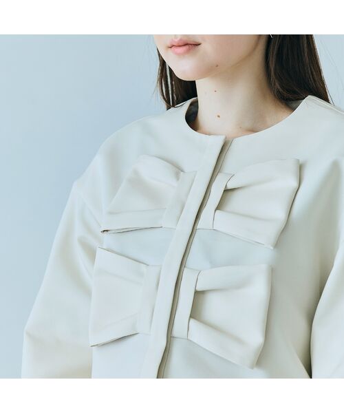 Rose Tiara / ローズティアラ ノーカラージャケット | ダブルリボンジャケット | 詳細6