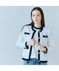 Rose Tiara / ローズティアラ ニット・セーター | バイカラーパイピングニットアンサンブル