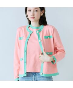 Rose Tiara / ローズティアラ ニット・セーター | バイカラーパイピングニットアンサンブル