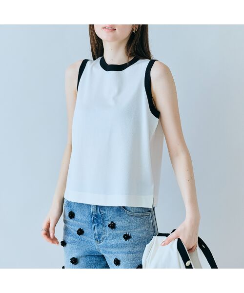 Rose Tiara / ローズティアラ ニット・セーター | バイカラーパイピングニットアンサンブル | 詳細3