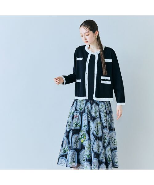 Rose Tiara / ローズティアラ ニット・セーター | バイカラーパイピングニットアンサンブル | 詳細4