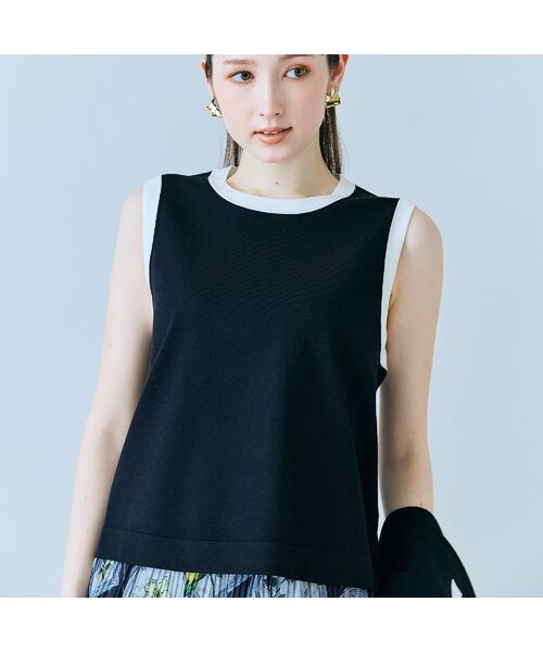 Rose Tiara / ローズティアラ ニット・セーター | バイカラーパイピングニットアンサンブル | 詳細6