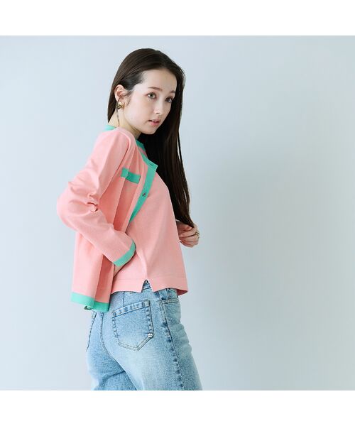 Rose Tiara / ローズティアラ ニット・セーター | バイカラーパイピングニットアンサンブル | 詳細8