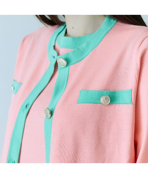 Rose Tiara / ローズティアラ ニット・セーター | バイカラーパイピングニットアンサンブル | 詳細10