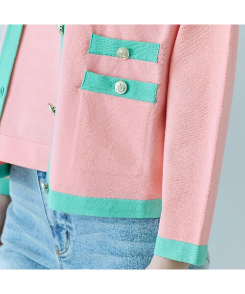 Rose Tiara / ローズティアラ ニット・セーター | バイカラーパイピングニットアンサンブル | 詳細11