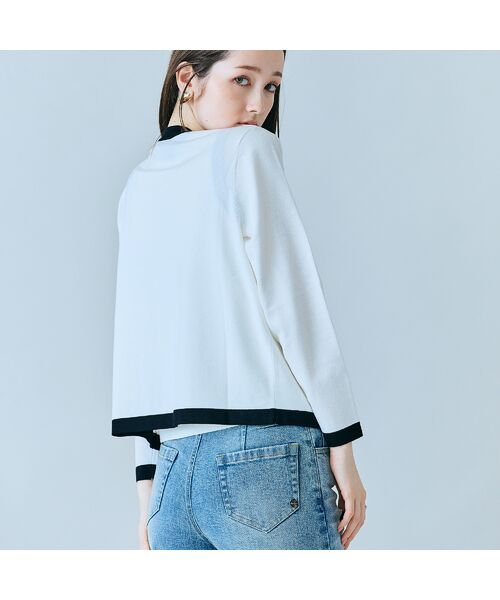 Rose Tiara / ローズティアラ ニット・セーター | バイカラーパイピングニットアンサンブル | 詳細14