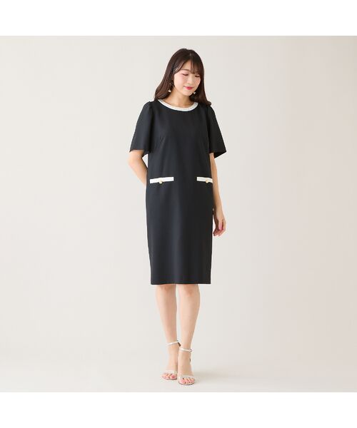 Rose Tiara / ローズティアラ ミニ丈・ひざ丈ワンピース | 【接触冷感/イージーケア】リネンライクバックリボンワンピース | 詳細5