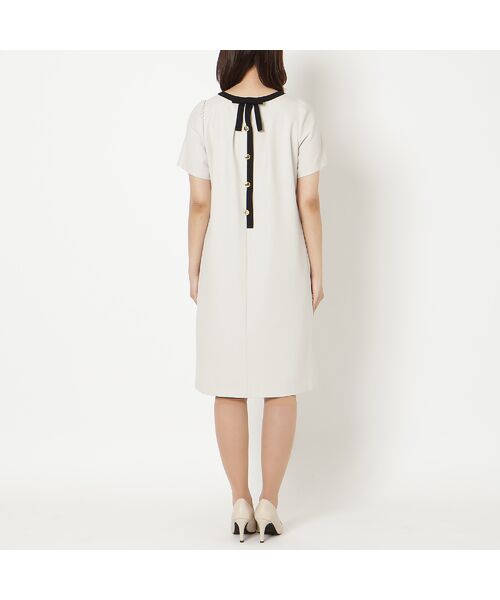 Rose Tiara / ローズティアラ ミニ丈・ひざ丈ワンピース | 【接触冷感/イージーケア】リネンライクバックリボンワンピース | 詳細8