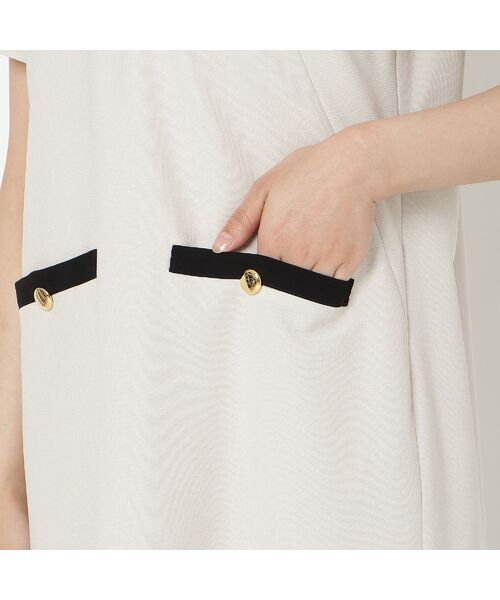 Rose Tiara / ローズティアラ ミニ丈・ひざ丈ワンピース | 【接触冷感/イージーケア】リネンライクバックリボンワンピース | 詳細12