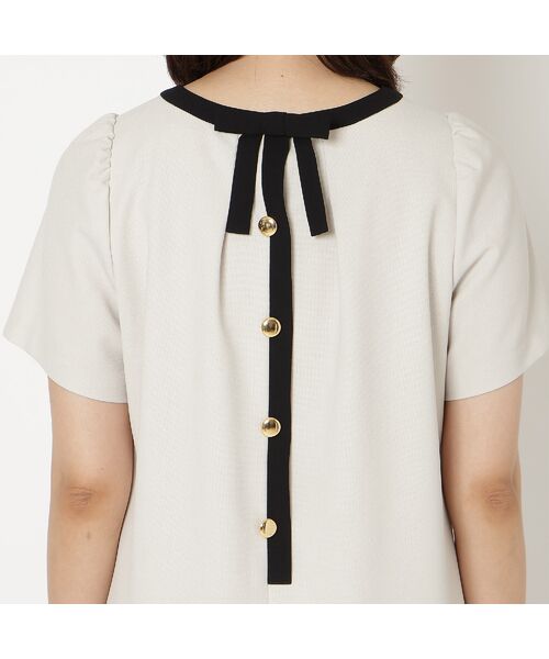 Rose Tiara / ローズティアラ ミニ丈・ひざ丈ワンピース | 【接触冷感/イージーケア】リネンライクバックリボンワンピース | 詳細13