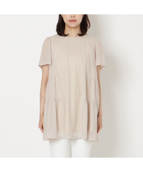 Rose Tiara / ローズティアラ シャツ・ブラウス | 【セットアップ対応】サイドティアード切替シアーチュニック | 詳細7