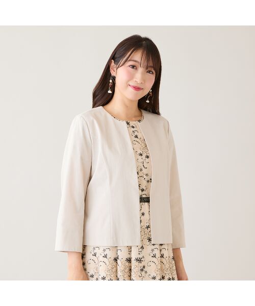 Rose Tiara / ローズティアラ ノーカラージャケット | 【接触冷感/吸水速乾】ノーカラージャケット | 詳細2