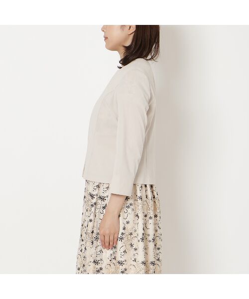 Rose Tiara / ローズティアラ ノーカラージャケット | 【接触冷感/吸水速乾】ノーカラージャケット | 詳細5