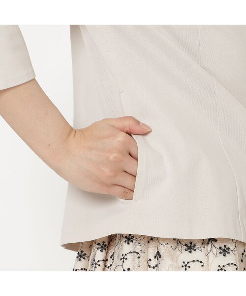 Rose Tiara / ローズティアラ ノーカラージャケット | 【接触冷感/吸水速乾】ノーカラージャケット | 詳細10