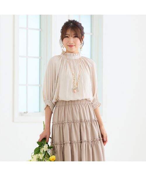 Rose Tiara / ローズティアラ シャツ・ブラウス | フリルバンドカラーブラウス | 詳細1
