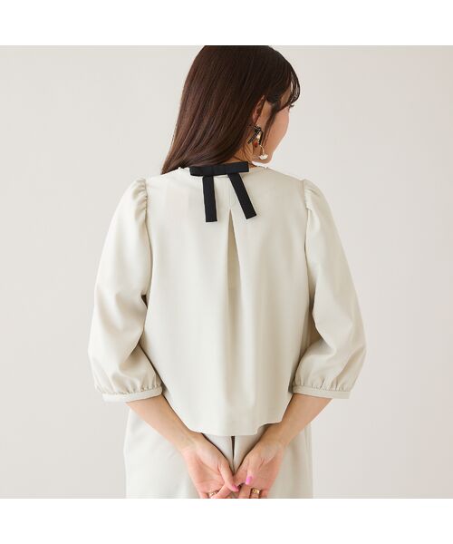 Rose Tiara / ローズティアラ ノーカラージャケット | 【UVカット/イージーケア】ノーカラージャケット | 詳細5