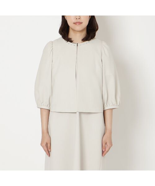 Rose Tiara / ローズティアラ ノーカラージャケット | 【UVカット/イージーケア】ノーカラージャケット | 詳細8