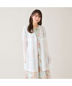 【セットアップ対応】シアーロングカーディガン