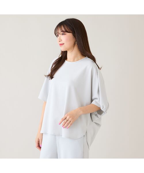 Rose Tiara / ローズティアラ シャツ・ブラウス | 【セットアップ対応】コクーンシルエットプルオーバー（グレー）