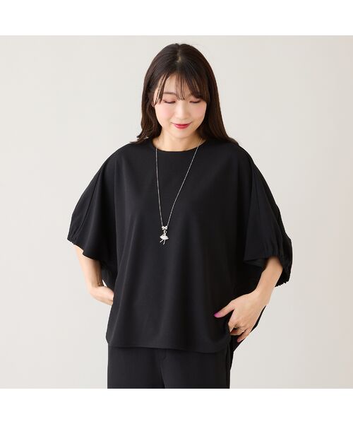 Rose Tiara / ローズティアラ シャツ・ブラウス | 【セットアップ対応】コクーンシルエットプルオーバー（ブラック）