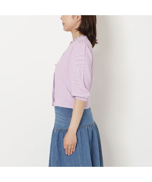 Rose Tiara / ローズティアラ ニット・セーター | 【綿100%】鹿の子編みビジューカーディガン | 詳細8