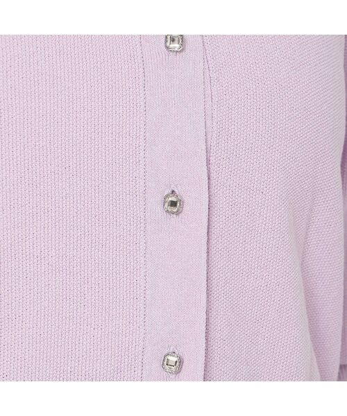 Rose Tiara / ローズティアラ ニット・セーター | 【綿100%】鹿の子編みビジューカーディガン | 詳細13