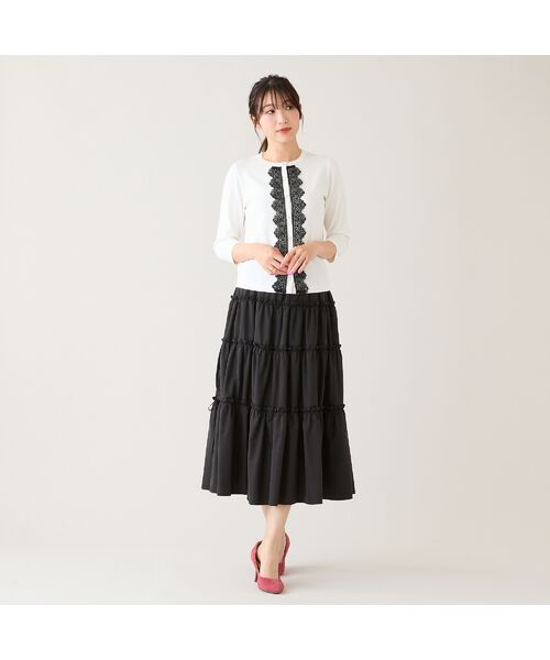 Rose Tiara / ローズティアラ ニット・セーター | レーストリミングニットカーディガン | 詳細3