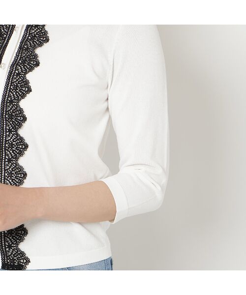 Rose Tiara / ローズティアラ ニット・セーター | レーストリミングニットカーディガン | 詳細4