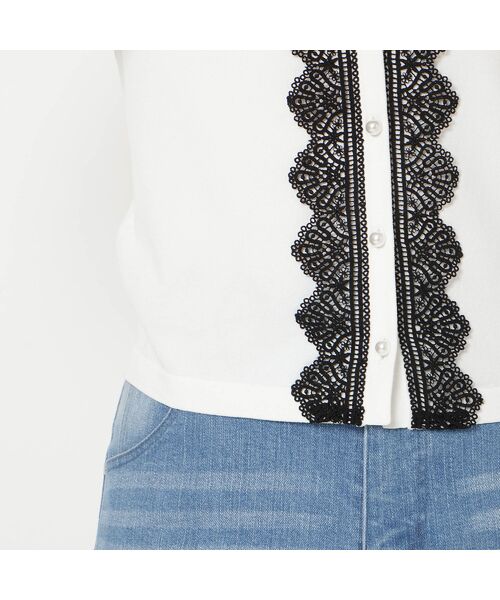 Rose Tiara / ローズティアラ ニット・セーター | レーストリミングニットカーディガン | 詳細15