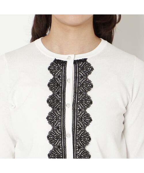 Rose Tiara / ローズティアラ ニット・セーター | レーストリミングニットカーディガン | 詳細12