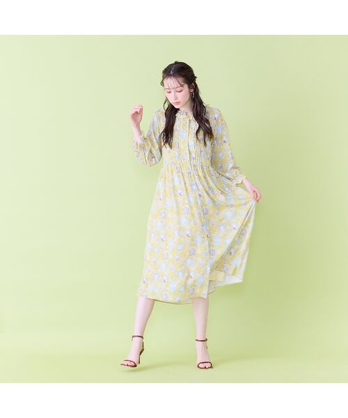 Rose Tiara / ローズティアラ ミニ丈・ひざ丈ワンピース | 【22fabric】ルームメイトPT/フリル襟ワンピース | 詳細1