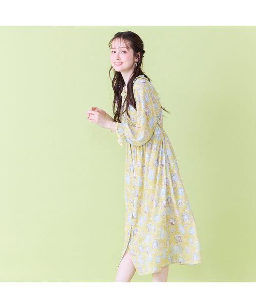 Rose Tiara / ローズティアラ ミニ丈・ひざ丈ワンピース | 【22fabric】ルームメイトPT/フリル襟ワンピース | 詳細2